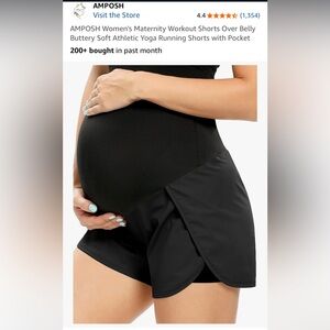 Black maternity athletic shorts